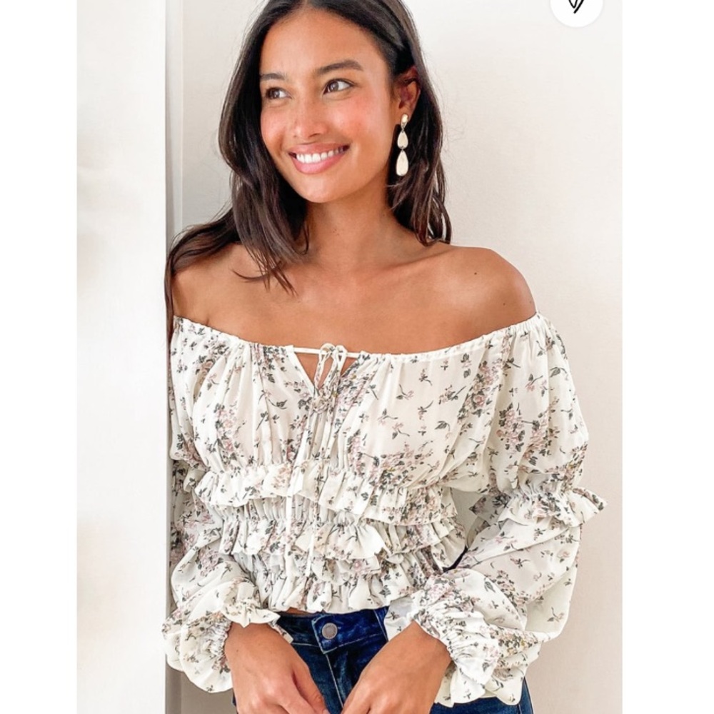 Lulus Floral Blouse